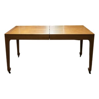 1950s Michael Taylor for Baker Walnut Extension Dining Table Far East Collection For Sale