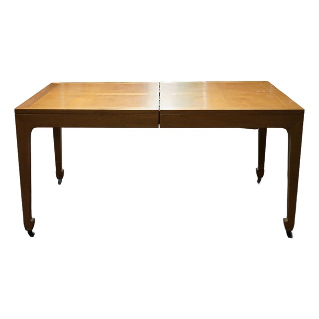1950s Michael Taylor for Baker Walnut Extension Dining Table Far East Collection For Sale