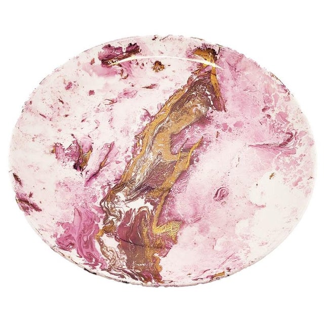 Sascha Brastoff Surf Ballet dinner plate, pink & Gold version. Signed on back, excellent condition There are 7 others in...