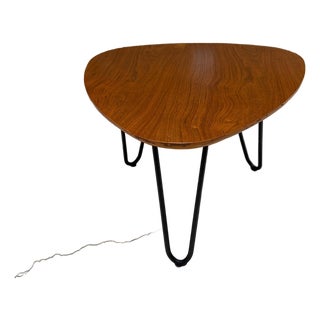Mid-Century Modern "Guitar Pick" Coffee Table Hairpin Legs For Sale