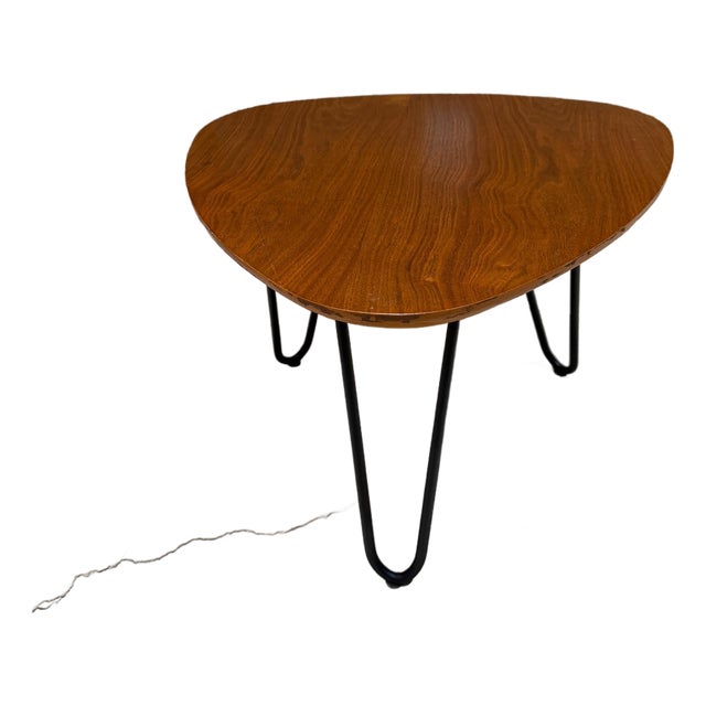 Mid-Century Modern "Guitar Pick" Coffee Table Hairpin Legs For Sale