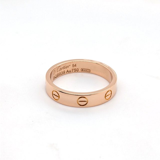 Cartier "Love" Ring With a Single Diamond in 18k Rose Gold - Size 6.75 For Sale - Image 10 of 10