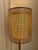 Vintage Mid-Century Modern Wood Floor Lamp With Woven Double Shade. For Sale - Image 4 of 5