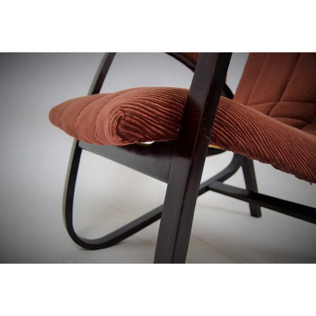Fabric and Wood Lounge Chair by Jan Vanek, 1930s For Sale - Image 6 of 12