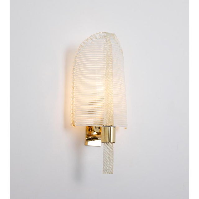 Murano Glass Wall Sconces from Barovier & Toso, Italy, 1970s, Set of 2 For Sale - Image 16 of 18