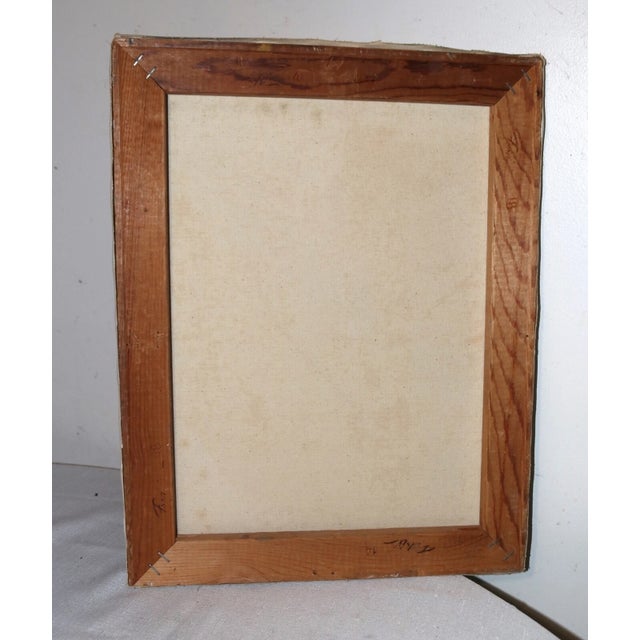 Vintage Original J Bierbaum Oil Painting Landscape Rock Mountain Realism Canvas For Sale - Image 12 of 12