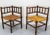 French strawed and turned pair of chairs, made circa 1940 False pair from a different source but allowing them to be...