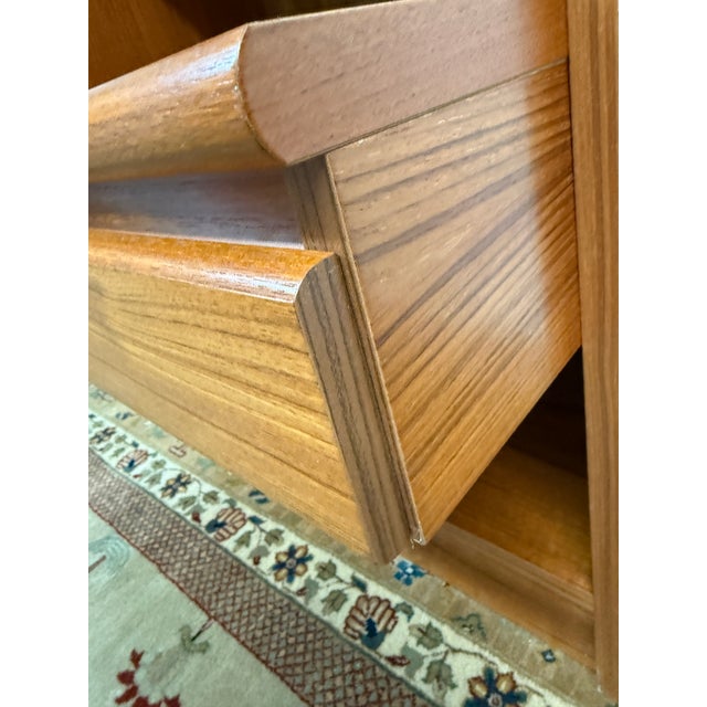 Wood Teak Wood Mid 20th Century Nightstands, Pair For Sale - Image 7 of 12