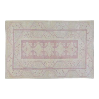 Vintage Turkish Anatolian Hand Knotted Wool Rug, 6'x9'3'' For Sale