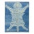 Handmade Contemporary Tiger Designed Wool Rug in Blue For Sale