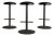 Ricardo Fasanello (1930–1993) Ciranda Stools, Set of Three, Brazil, 1986 — Black Carbon Steel and Leather For Sale