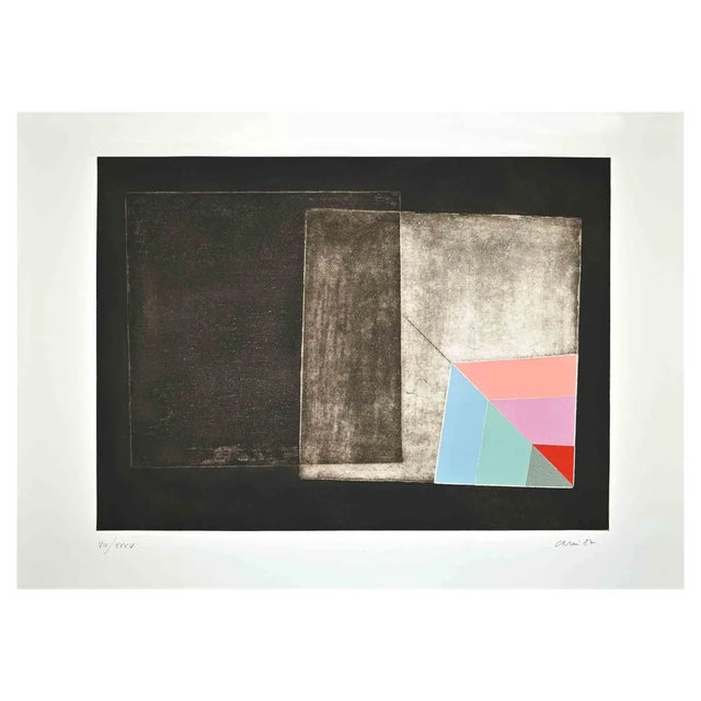 Eugenio Carmi, Abstract Composition, Etching, 1987 For Sale