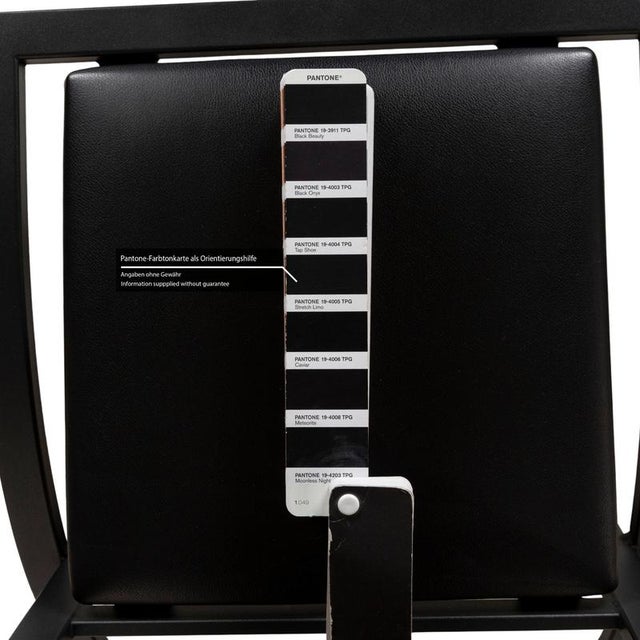 Sinus Chairs in Black Leather from KFF, Set of 4 For Sale - Image 6 of 13