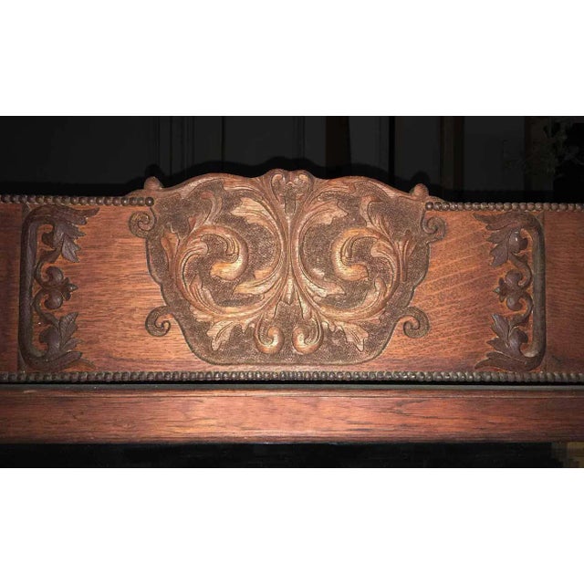 American Oak Bureau With Beveled Glass Mirror For Sale - Image 3 of 5