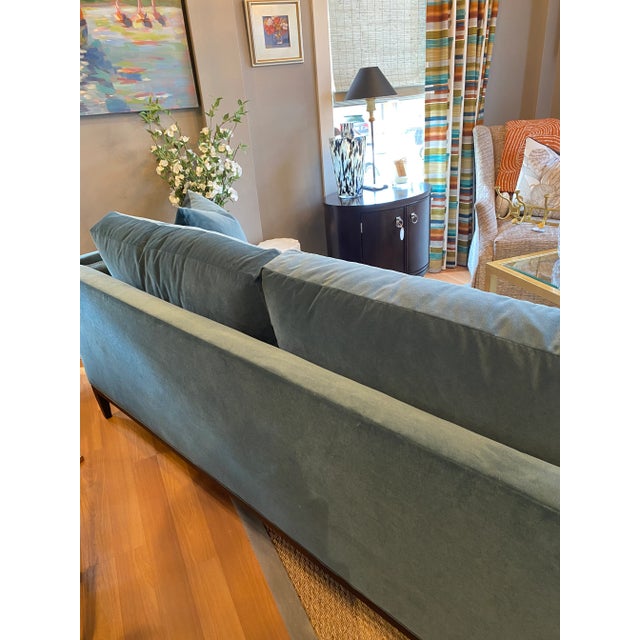 Wesley Hall Peretti Sofa in CBanks Lagoon Fabric Chairish