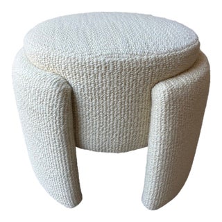 Vintage Wrap Pouf, Newly Reupholstered For Sale