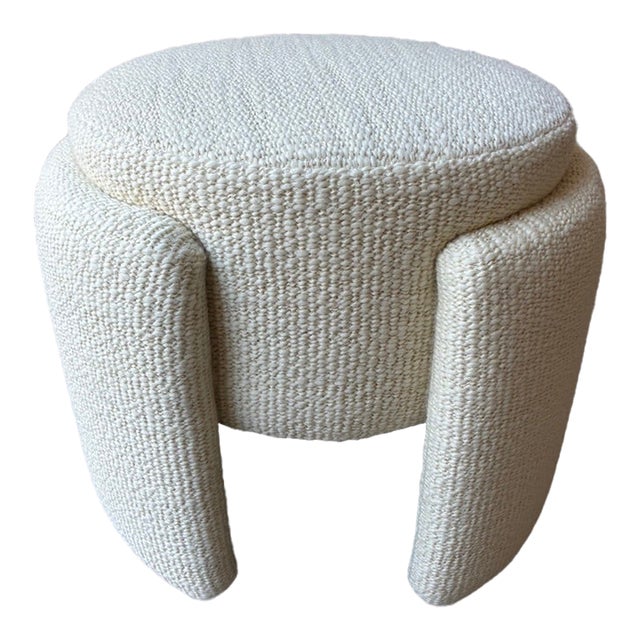 Vintage Wrap Pouf, Newly Reupholstered For Sale