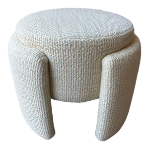 Vintage Wrap Pouf, Newly Reupholstered