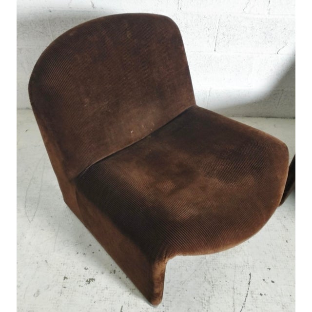 Velvet Alky Lounge Chairs by G.Piretti for A.Castelli, 1970s, Set of 2 For Sale - Image 12 of 16