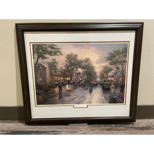 Late 20th Century Kinkade, Thomas. Carmel, Sunset on Ocean Avenue Limited Edition Framed Lithograph. For Sale - Image 12 of 12