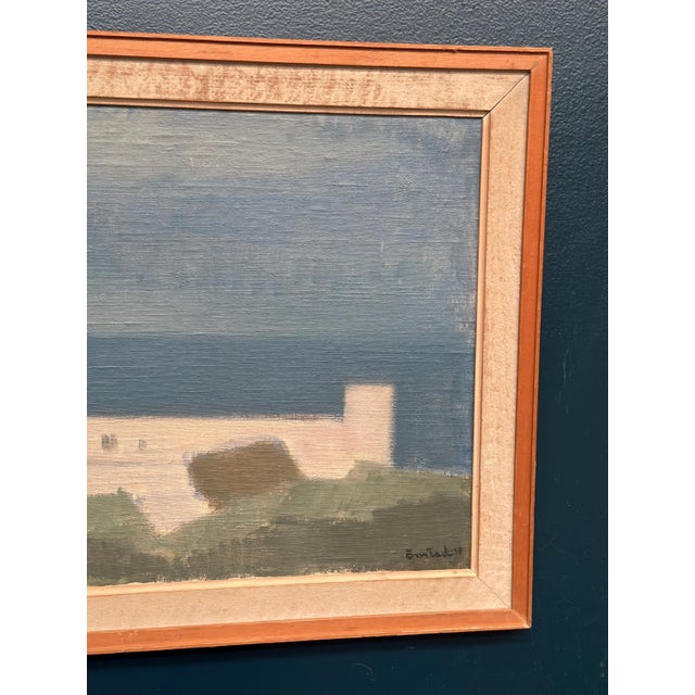 Original Swedish Oil Painting – “Utomlands” by Bernhard Önstad (1958) – Vintage & Framed – 53.5 × 41 cm (21.1" × 16.1") A...