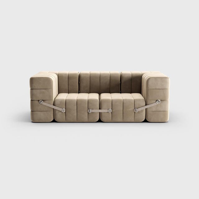 The classic seven. Why not turn a modular sofa into a classic sofa. A really compact, cosy couch with full armrests. And...