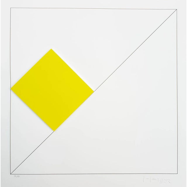 Gottfried Honegger Composition 1 3D square (yellow) 2015 2015 For Sale