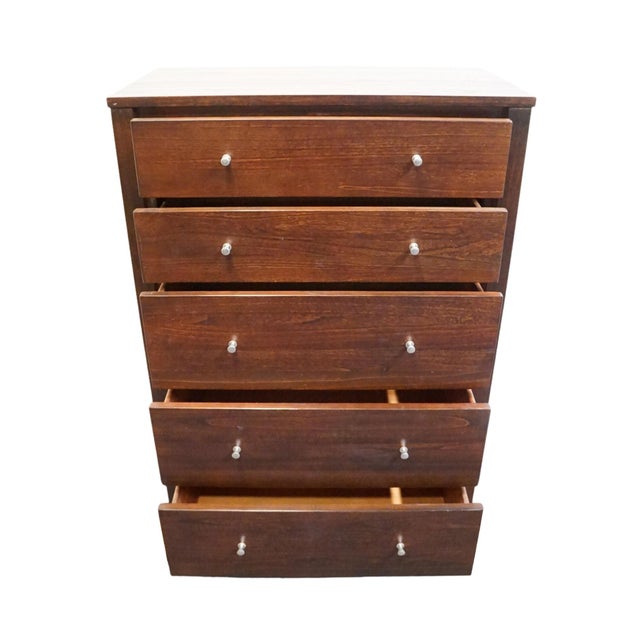 High End Cherry Contemporary Traditional 35" Chest of Drawers For Sale - Image 4 of 10