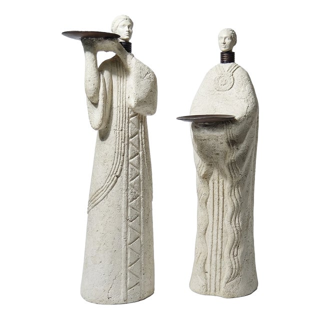 Akwe Priestess Candlesticks in African Style from Holländer, 2010s, Set of 2 For Sale