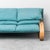 1970s 3-Seater Sofa in Blue Fabric and Wood in the style of Alvar Aalto, 1970s For Sale - Image 5 of 10