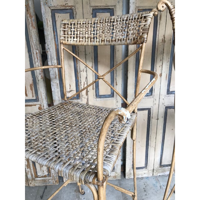 Metal Neoclassical Styled Metal Bar Stools, Pair For Sale - Image 7 of 13