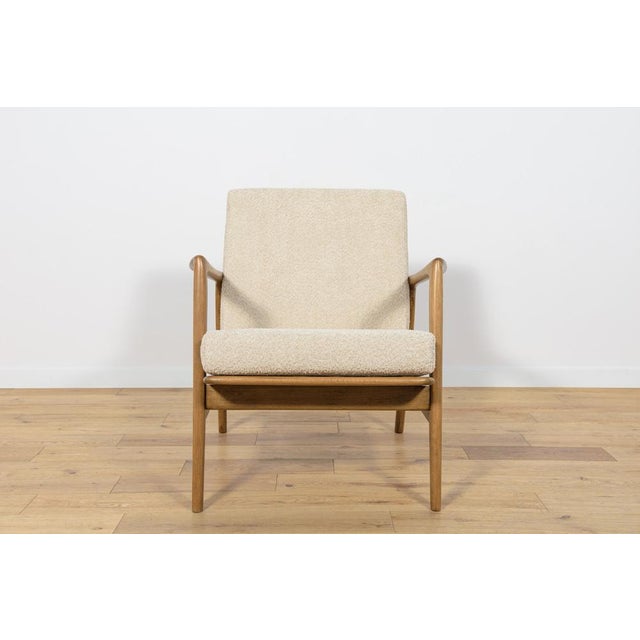 The armchair was produced by the Polish company Swarzędzka Furniture Factory in 60s. Comfortable armchair with a unique...