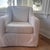 Coastal White Boucle Swivel Chairs, 2 Pieces For Sale - Image 3 of 5
