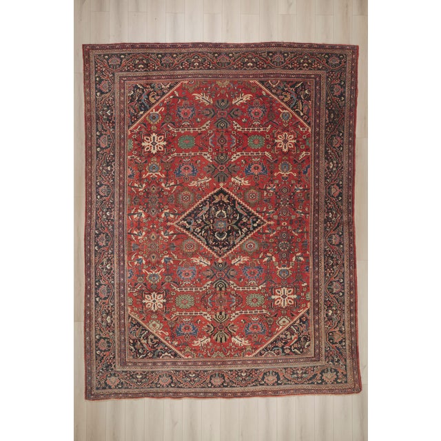 Antique Persian Mahal Rug, 11'00 X 14'05 For Sale - Image 10 of 10