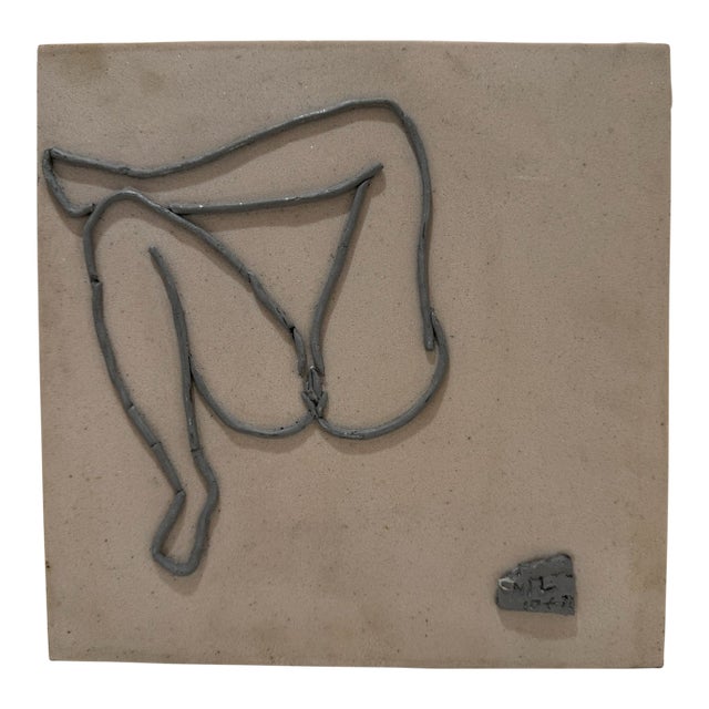 1960s Larry Mohr Resin Relief Abstract Female Wall Art Signed From Artist Estate For Sale