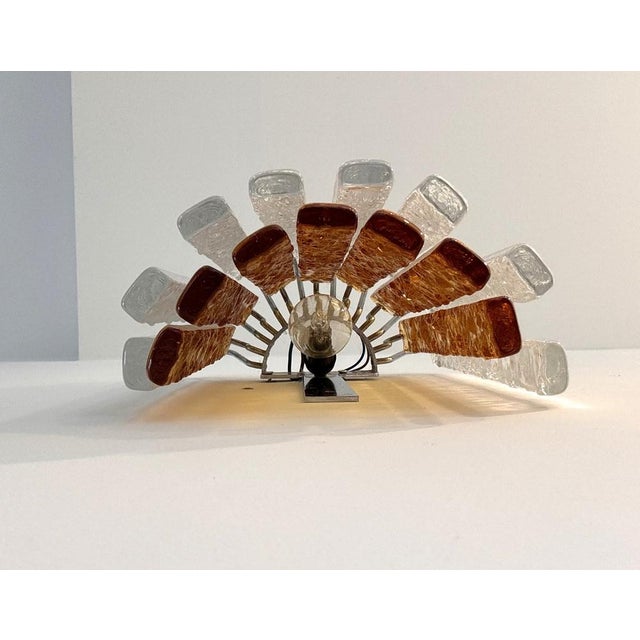 Mid-Century Italian Murano Glass Wall Sconce in Two Rows and Colors from Poliarte, 1970s For Sale - Image 8 of 9