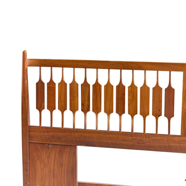 Drexel Declaration Kipp Stewart for Drexel Declaration Mid Century Walnut King Headboard For Sale - Image 4 of 5