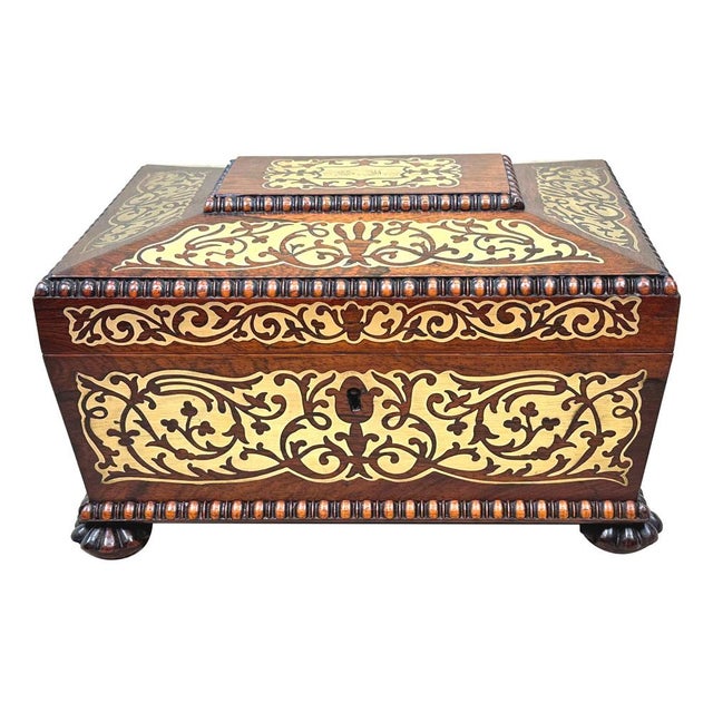 Regency Jewellery Box in Rosewood, 1830 For Sale - Image 13 of 18