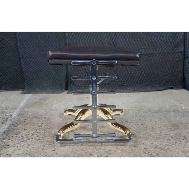 Mid 20th Century Industrial Mid-Century Shoe Store Salesman Fitting Exam Stool Adjustable Bench For Sale - Image 5 of 18