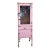 Vintage Pastel Pink Industrial Medical Rolling Cabinet For Sale