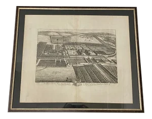 18th C. Engraving "Shire of the Seat of Phillip Stanhope, Earl of Chesterfield" C.1724