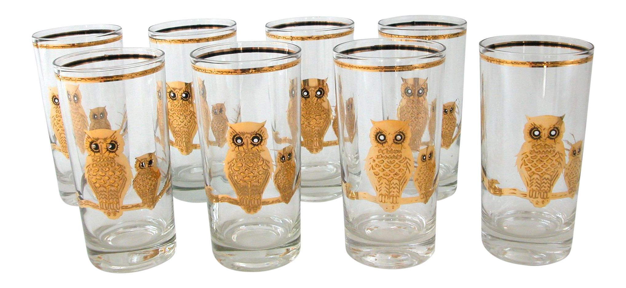 vintage owl glasses