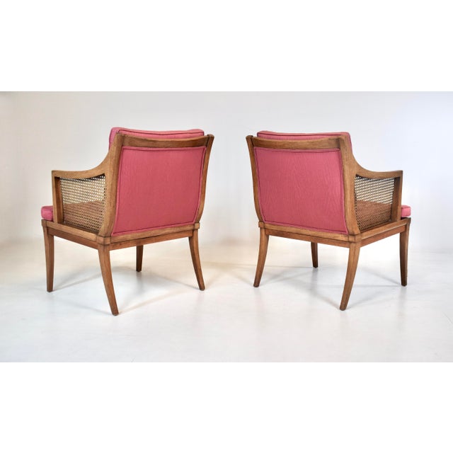 1960s Mid Century Modern Lounge Chairs by Erwin Lambeth, Cane & Mahogany For Sale - Image 5 of 11