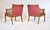 1960s Mid Century Modern Lounge Chairs by Erwin Lambeth, Cane & Mahogany For Sale - Image 5 of 11
