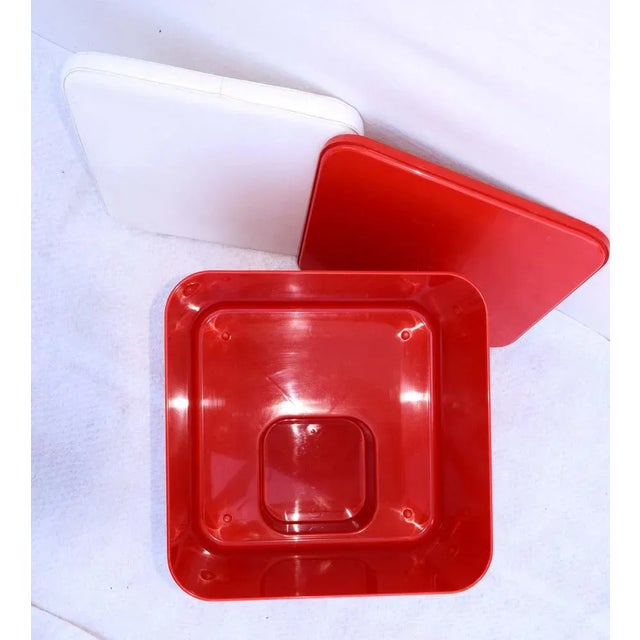 Italian Cube Pouf with Dime Model Cushion by Marcello Siard for Longato, 1960s For Sale - Image 3 of 6