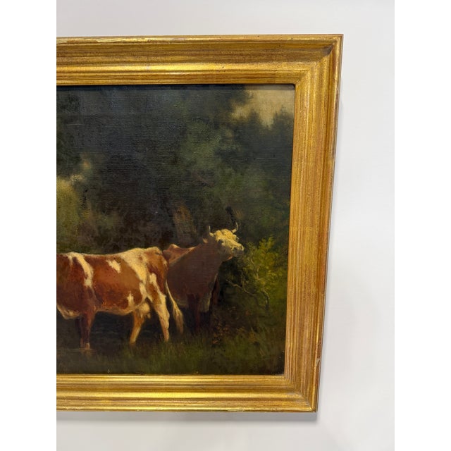 19th Century, Circle of Henry William Banks Davis r.a "Cattle in Pasture" For Sale In Providence - Image 6 of 11
