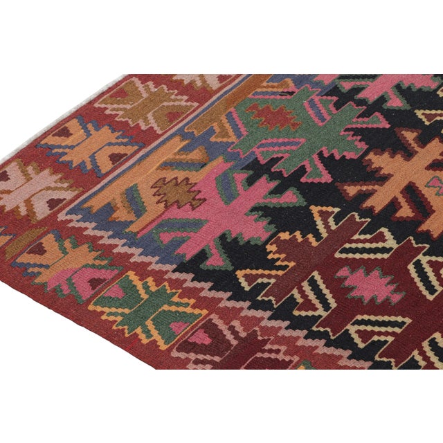 1950s Vintage Northwest Persian Kilim With Geometric Patterns, From Rug & Kilim For Sale - Image 5 of 7