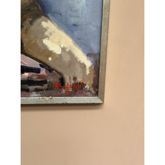 Sven Erik Lund, Model on Chair, Nude, 1950s, Oil on Canvas, Framed For Sale - Image 11 of 18
