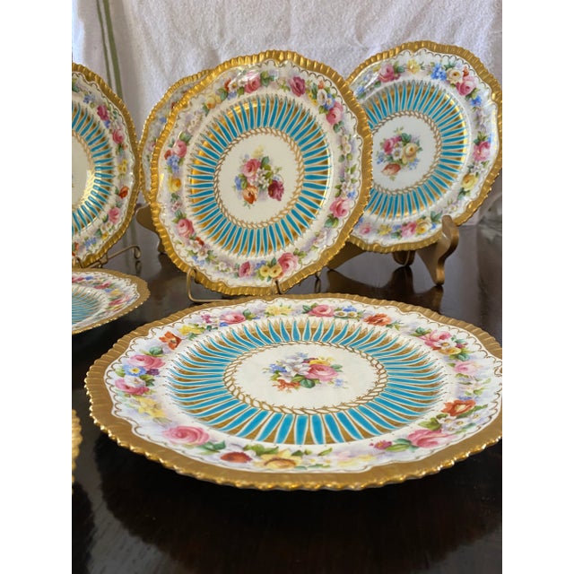 Hammersley Early 19th Century English Hammersley Porcelain Decorative Plate For Sale - Image 4 of 9