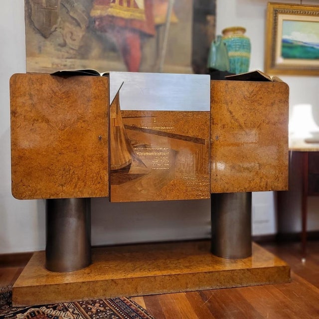 Art Deco Sideboard by Michel Dufet for Leandro Martins, 1930s For Sale - Image 3 of 18